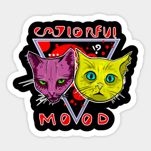 Catlorful mood Sticker